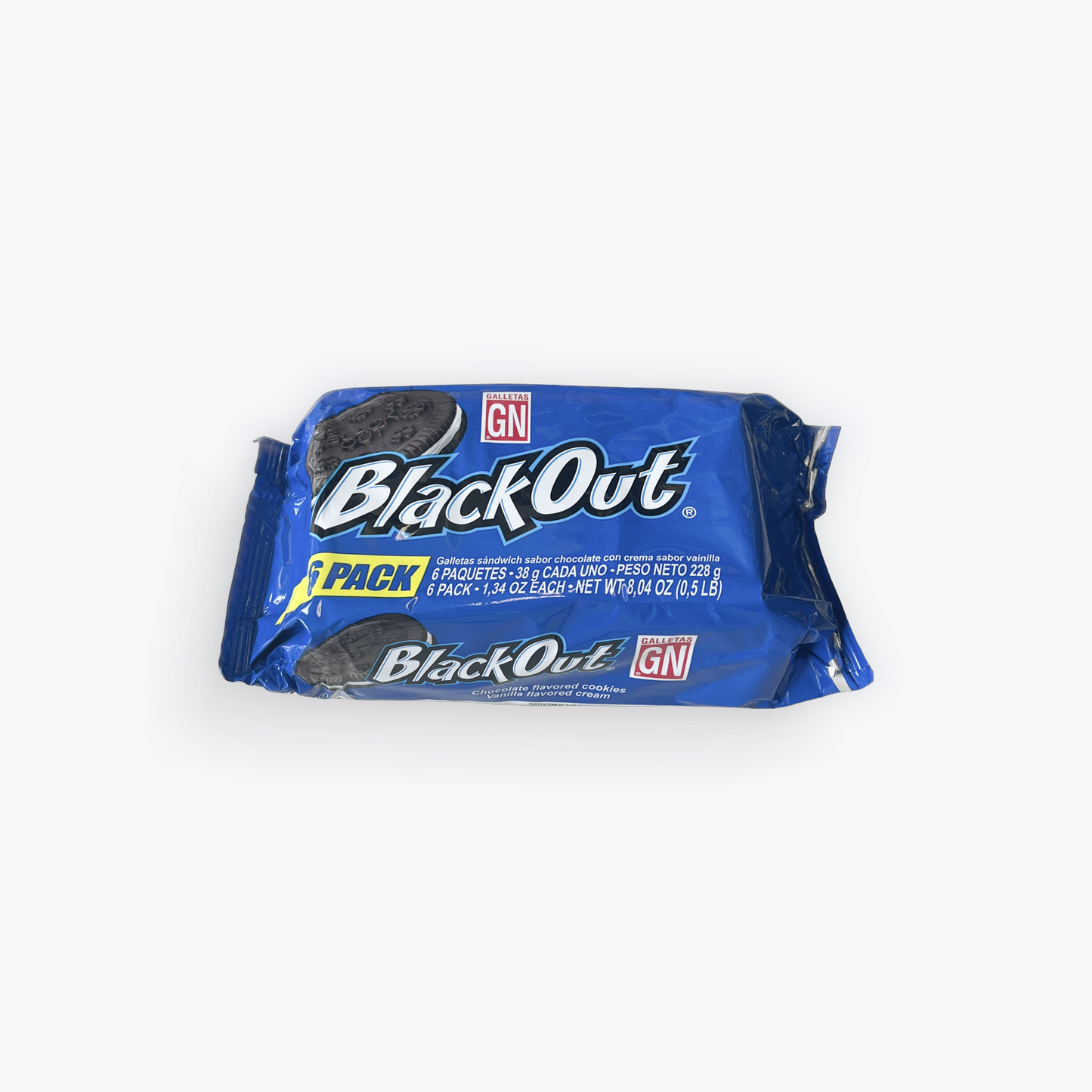 GN - Blackout cookies, 28 grs, Pack with 8