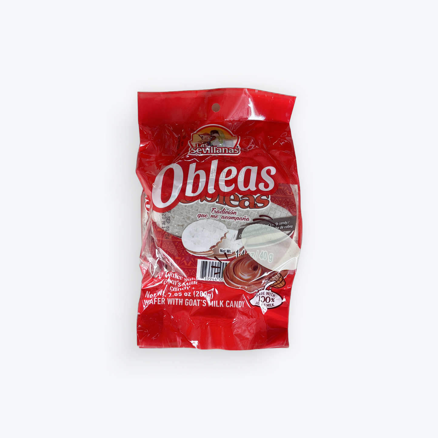 Las Sevillanas - Oblea Medium con Cajeta, Pack with 5