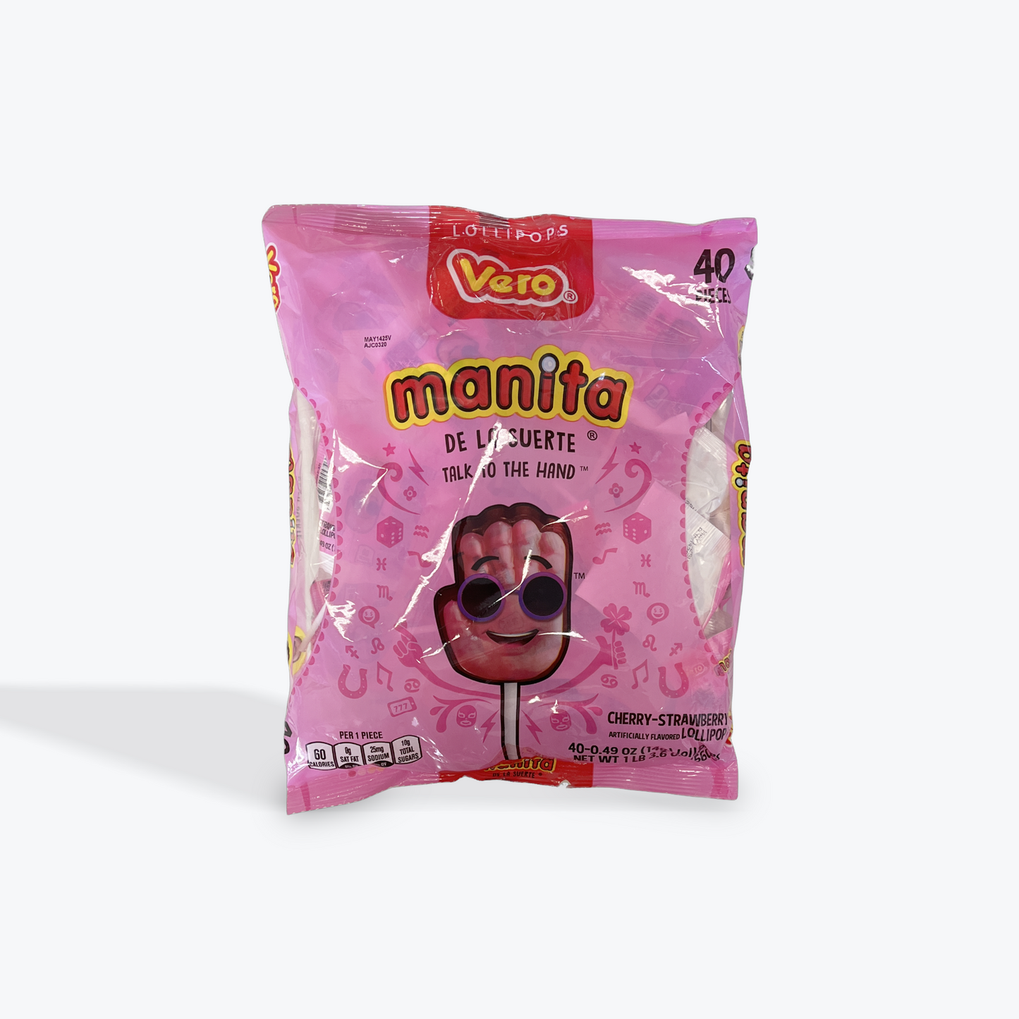 Vero - Manita Paleta, 1lb 6.58 oz, Pack of 40 Pieces