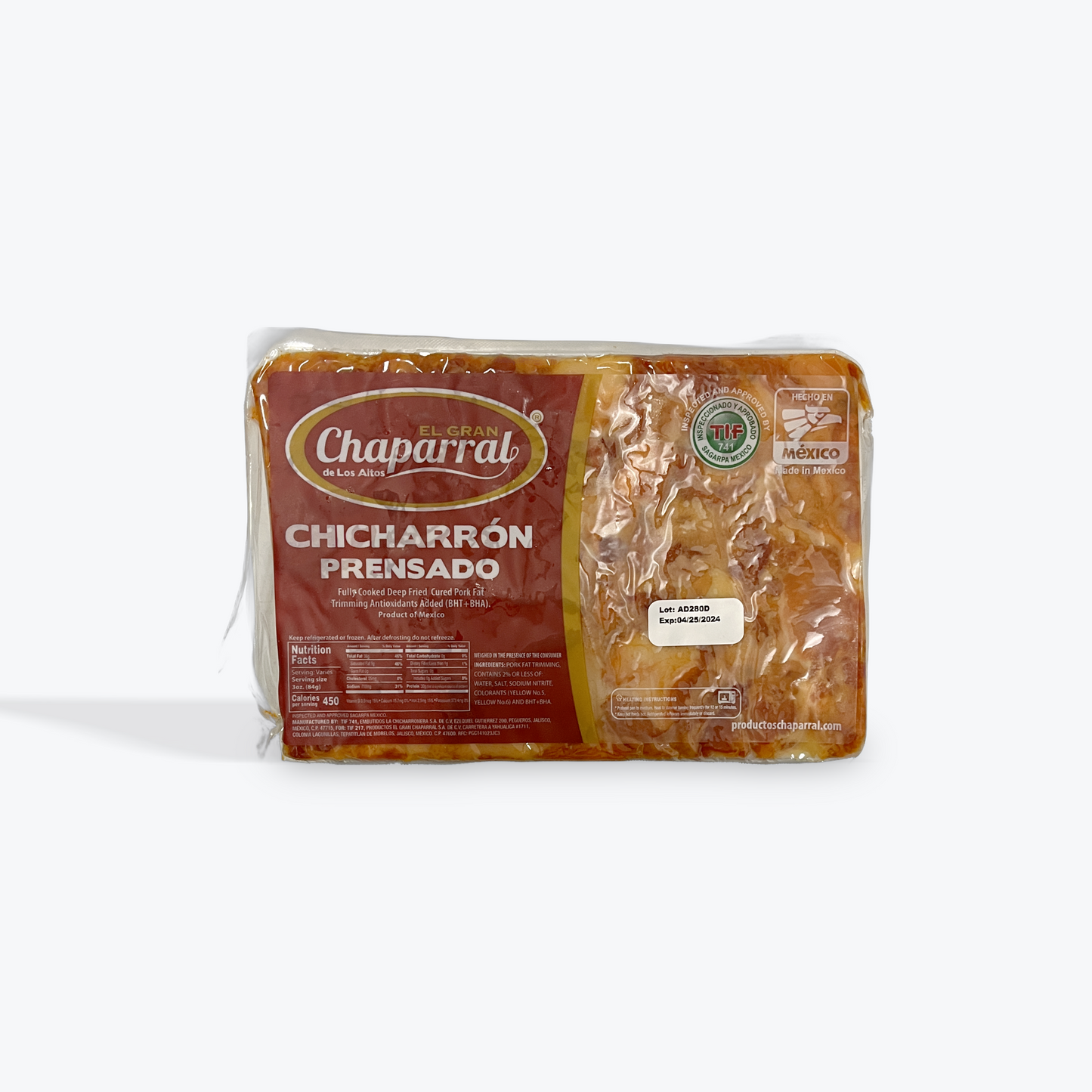 El Gran Chaparral - Chicharron Prensado, 1 lb, Single pack