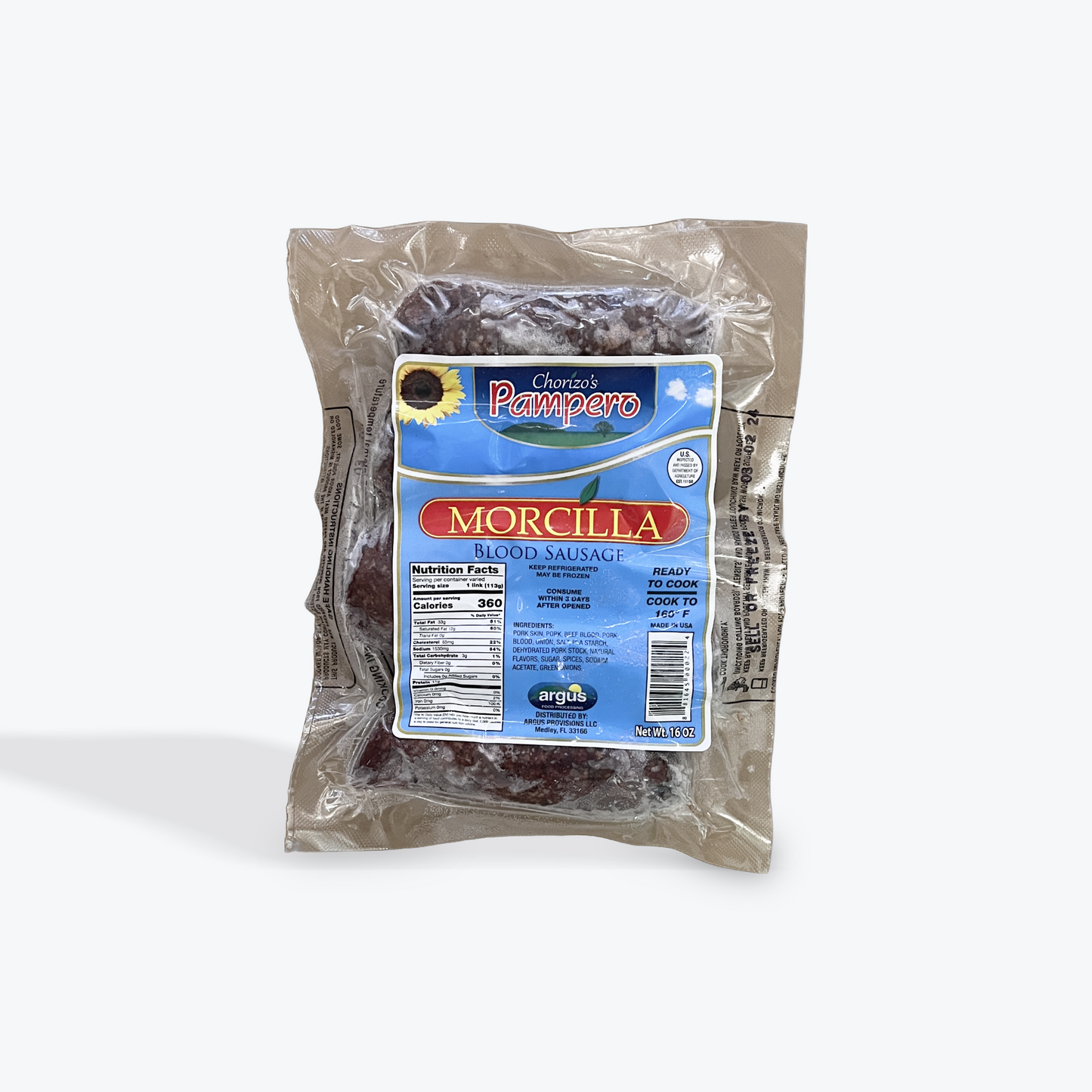 Pampero - Morcilla Argentina, 16 oz, Pack with 5