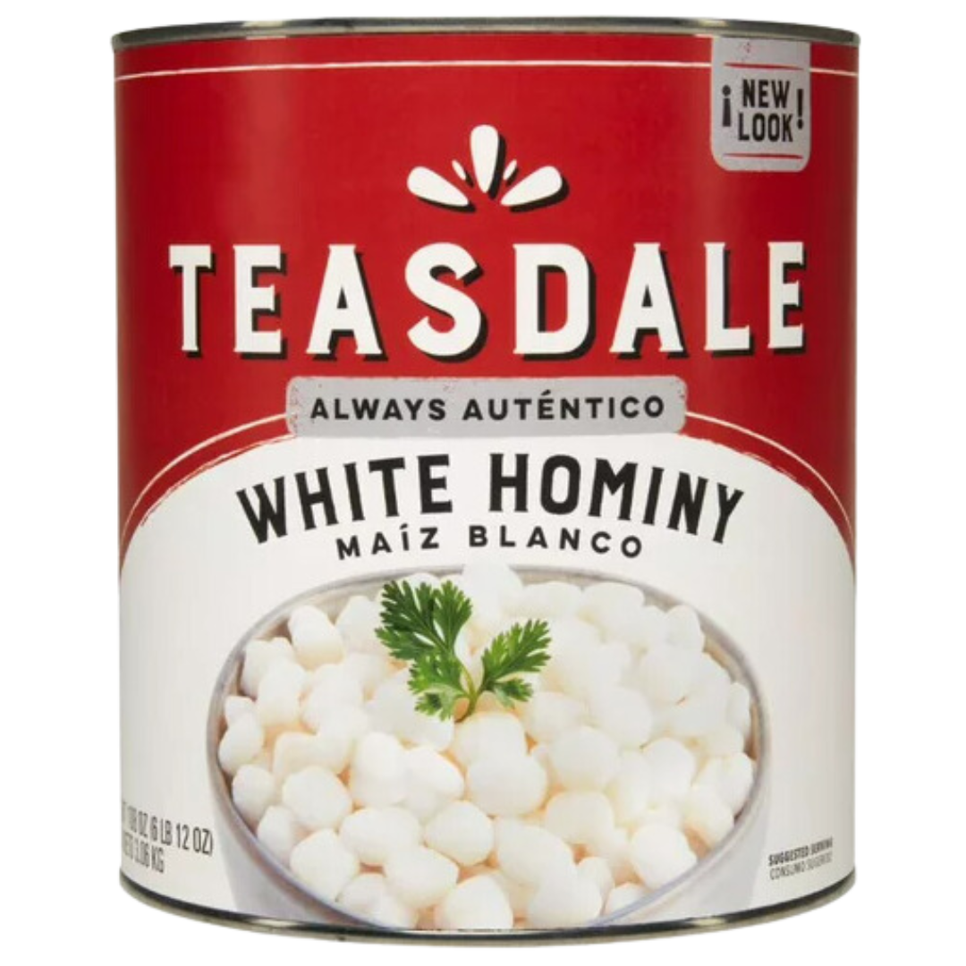 Teasdale, White Hominy, 10 lbs Canned