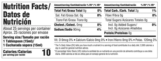 Nutrition facts for Lucas Gusano Chamoy,